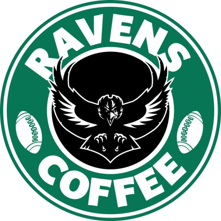 Baltimore Ravens starbucks coffee logo vinyl decal